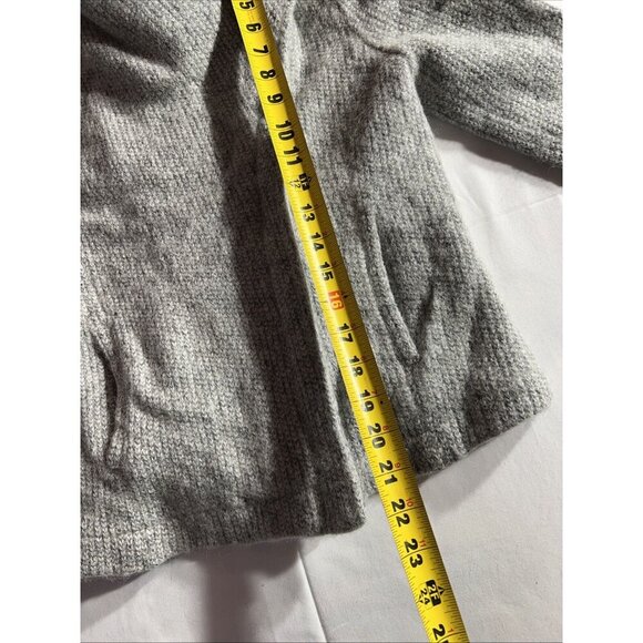 Cupcakes and Cashmere Wool Blend Medium Knit Full Zip Moto Jacket Womens Gray - Picture 8 of 11